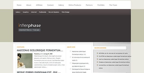 Interphase WordPress Theme by Elegant Theme