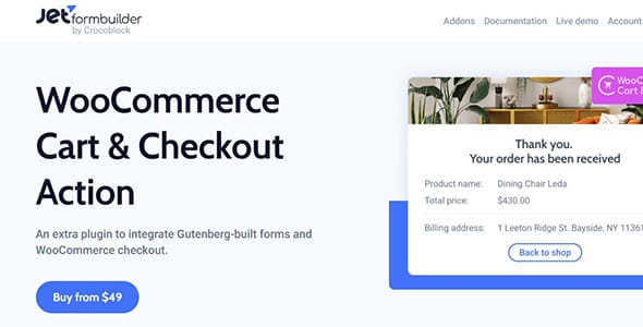JetFormBuilder Cart Checkout Action for WooCommerce