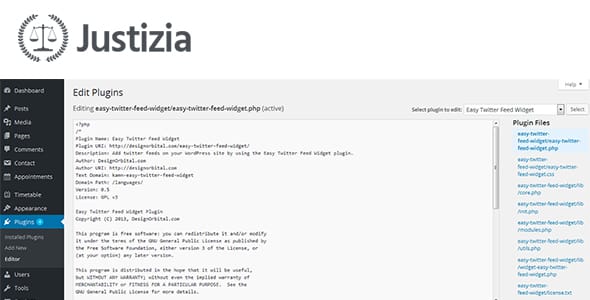 Justizia for WordPress