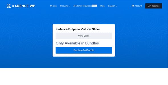 Kadence Fullpane Vertical Slider for WordPress