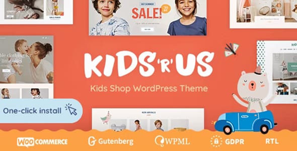 Kids R Us Toy Store and Children Clothes Shop Theme