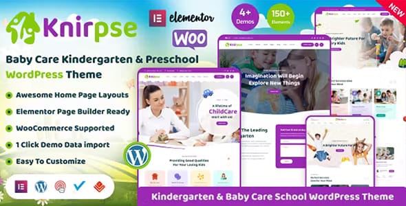 Knirpse Kindergarten Shool and Baby Care WordPress Theme