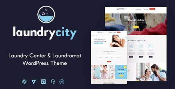 Laundry City Dry Cleaning Services WordPress Theme
