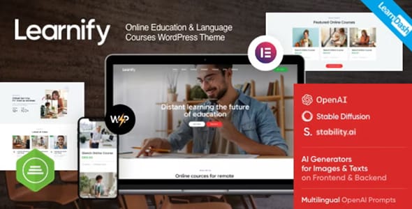 Learnify Online Courses Education WordPress Theme
