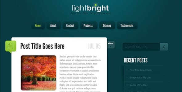 LightBright WordPress Theme by Elegant Themes