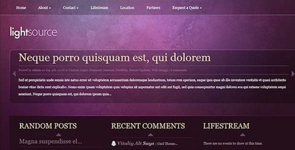 LightSource WordPress Theme by Elegant Theme