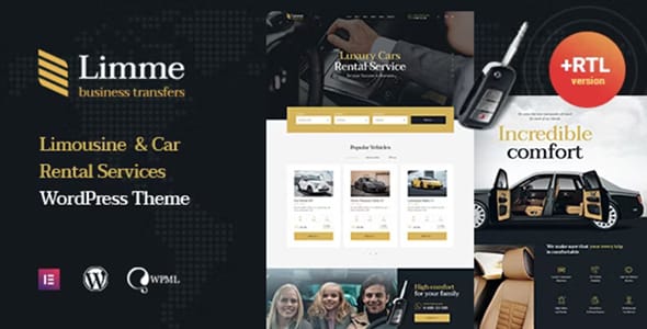 Limme Limousine Transfers and Car Dealer WordPress Theme