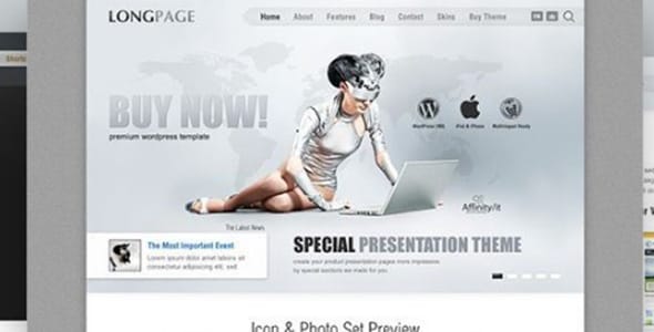 Longpage Wordpress Theme by AitThemes