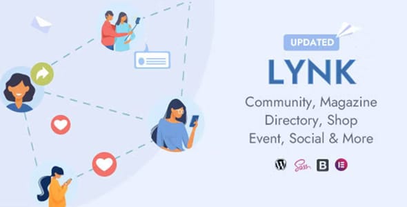Lynk Social Networking Community Shop Vendor and Listing Direcotry WordPress Theme