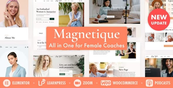 Magnetique Coaching Online Courses WordPress Theme