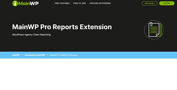 MainWP Pro Reports Extension for WordPress