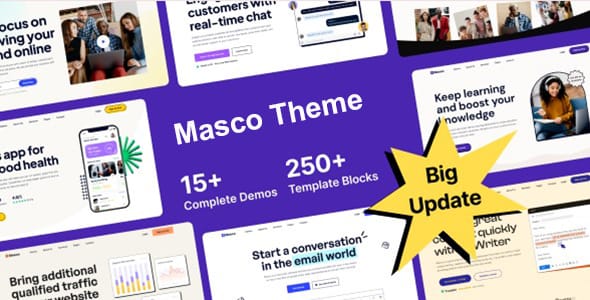Masco Saas Software Startup WordPress Theme