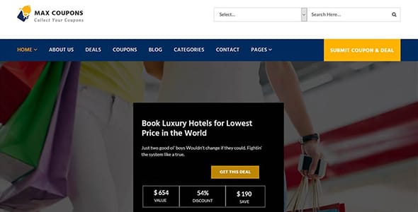 Maxcoupons WordPress Theme by PremiumLayers