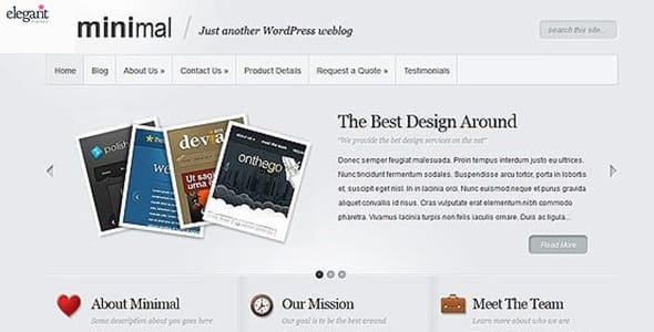 Minimal WordPress Theme by Elegant Themes