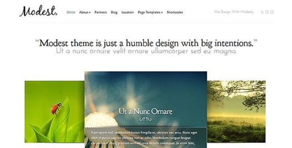 Modest WordPress Theme by Elegant Themes