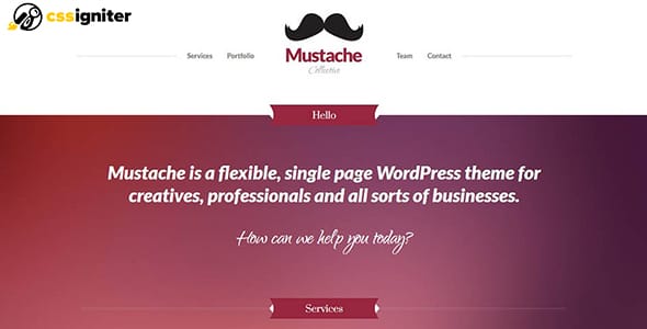 Mustache WordPress Theme by CSSIgniter