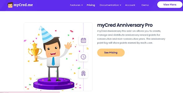 myCred Anniversary Pro for WordPress