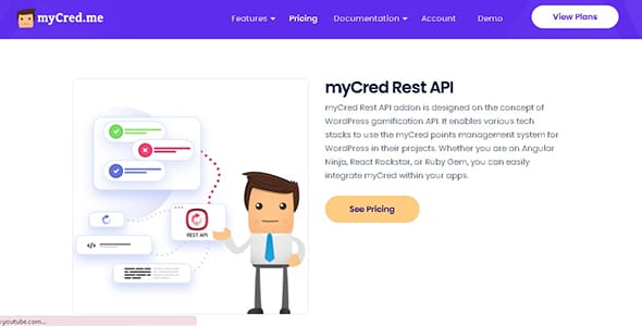 myCred Rest API for WordPress