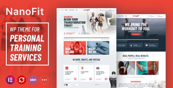 NanoFit Personal Training Services WordPress Theme