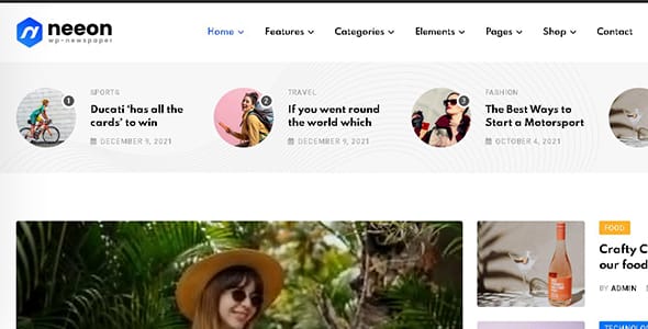 Neeon News Magazine WordPress Theme