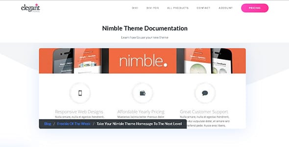 Nimble WordPress Theme by Elegant Themes
