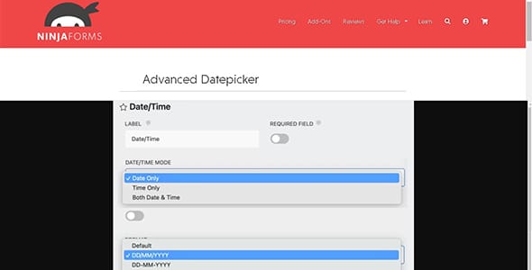 Ninja Forms Advanced Datepicker for WordPress