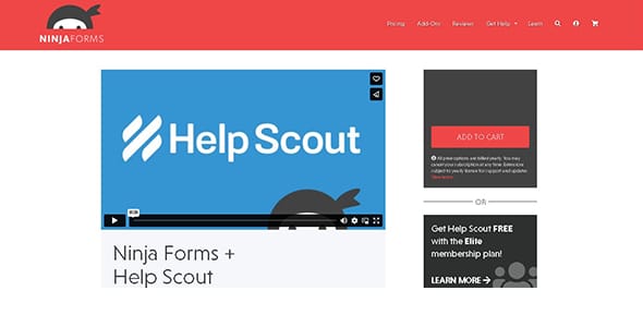 Ninja Forms Help Scout for WordPress