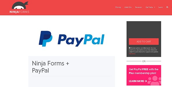 Ninja Forms PayPal for WordPress