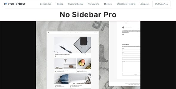 No Sidebar Pro WordPress Theme by StudioPress