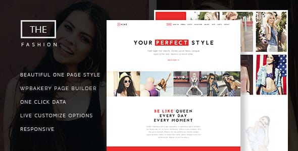 The Fashion Model Agency One Page Beauty Theme