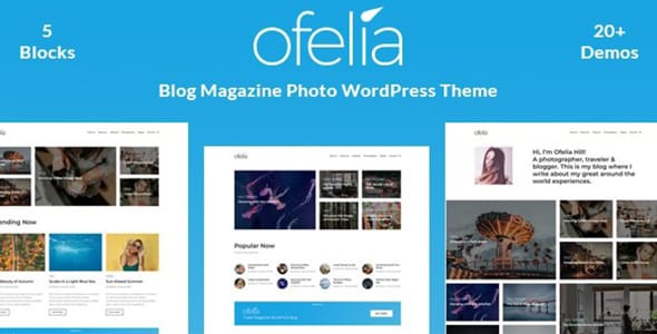 Ofelia Travel Personal WordPress Blog Theme