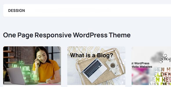 One Page Responsive WordPress Theme by Marios Lublinski