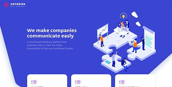 Osterisk VOIP and Cloud Services WordPress Theme