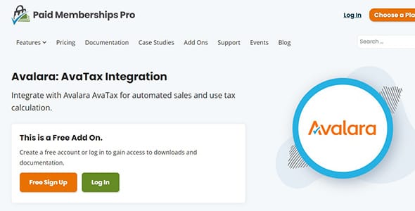 Paid Memberships Pro AvaTax Add On for WordPress