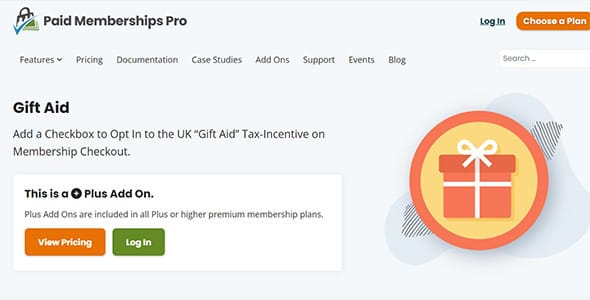 Paid Memberships Pro Gift Aid Add On for WordPress