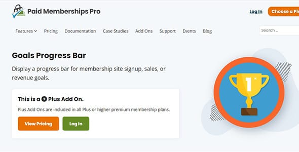 Paid Memberships Pro Goal Progress Bar Add On for WordPress