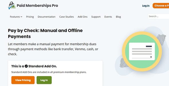 Paid Memberships Pro Pay by Check Add On for WordPress