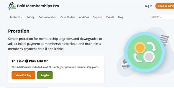 Paid Memberships Pro Proration Add On for WordPress