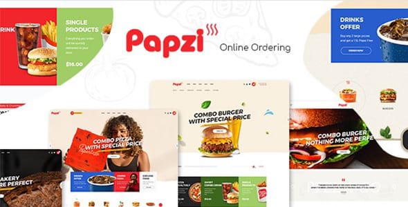 Papzi Fast Food Restaurant WooCommerce WordPress Theme