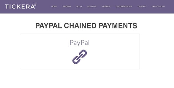 PayPal Chained Payment for Tickera for WordPress