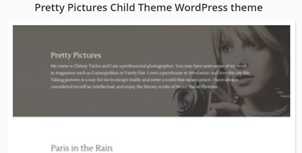 Pretty Pictures Child Theme by StudioPress