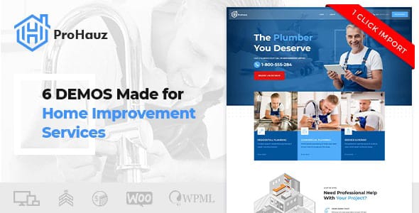 ProHauz Handyman and Plumber WordPress Theme