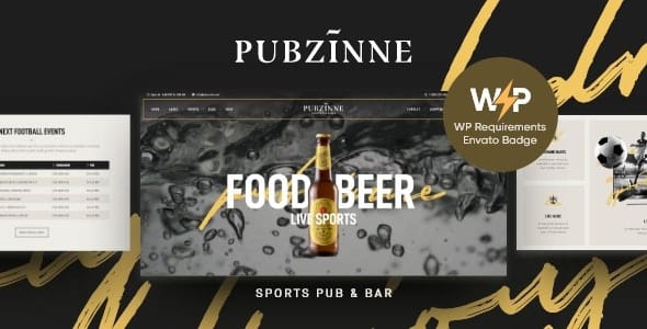 Pubzinne Sports Bar and Pub WordPress Theme