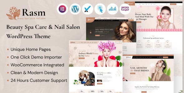Rasm Beauty Spa Care and Nail Salon WordPress Theme