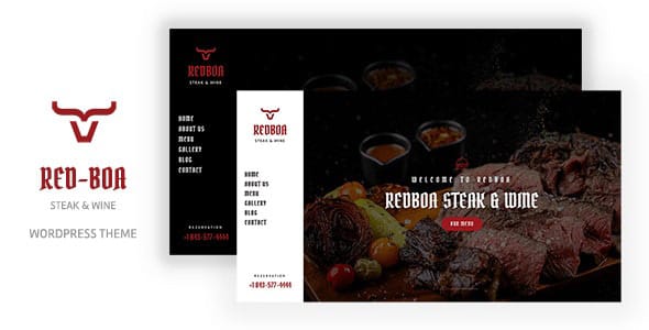 Redboa Steakhouse Restaurant WordPress Theme