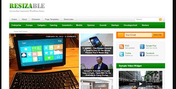 Resizable WordPress Theme by Theme Junkie