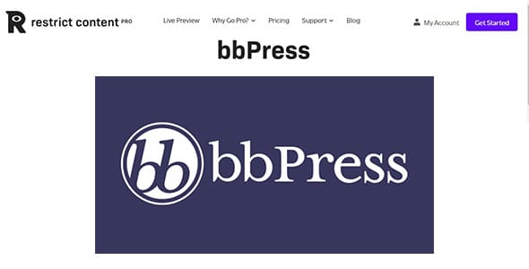 Restrict Content Pro BBPress for WordPress