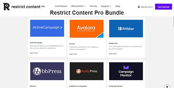Restrict Content Pro Bundle for WordPress