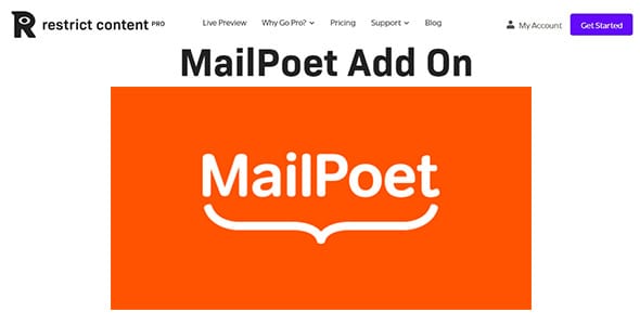 Restrict Content Pro MailPoet for WordPress