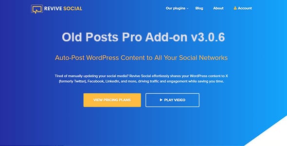 Revive Old Posts Pro Add On for WordPress
